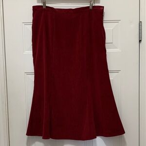 4/$10 Southern Lady Size 12 Deep Red A-Line Skirt